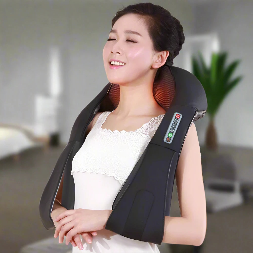 Shiatsu Heated Neck & Back Massager with Infrared