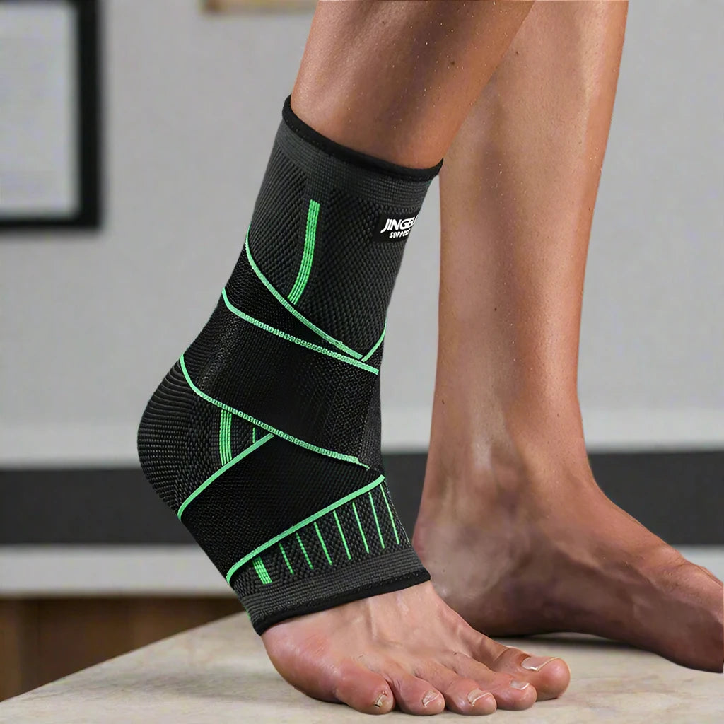 Protective Compression Ankle Support Brace with Nylon Strap