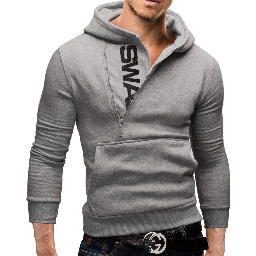 Men's Slim Letter Print Sweater - Autumn Casual Fashion