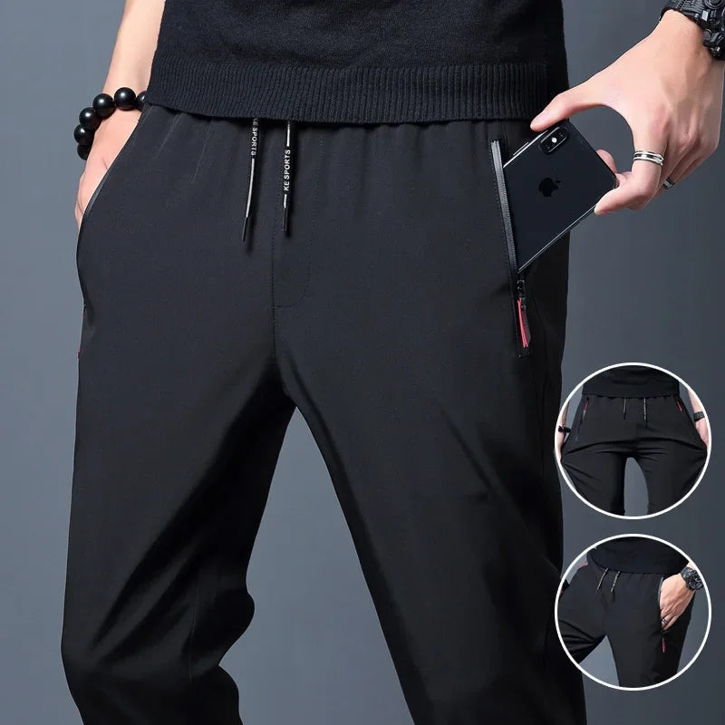 Men's Stretch Slim Fit Elastic Waist Joggers