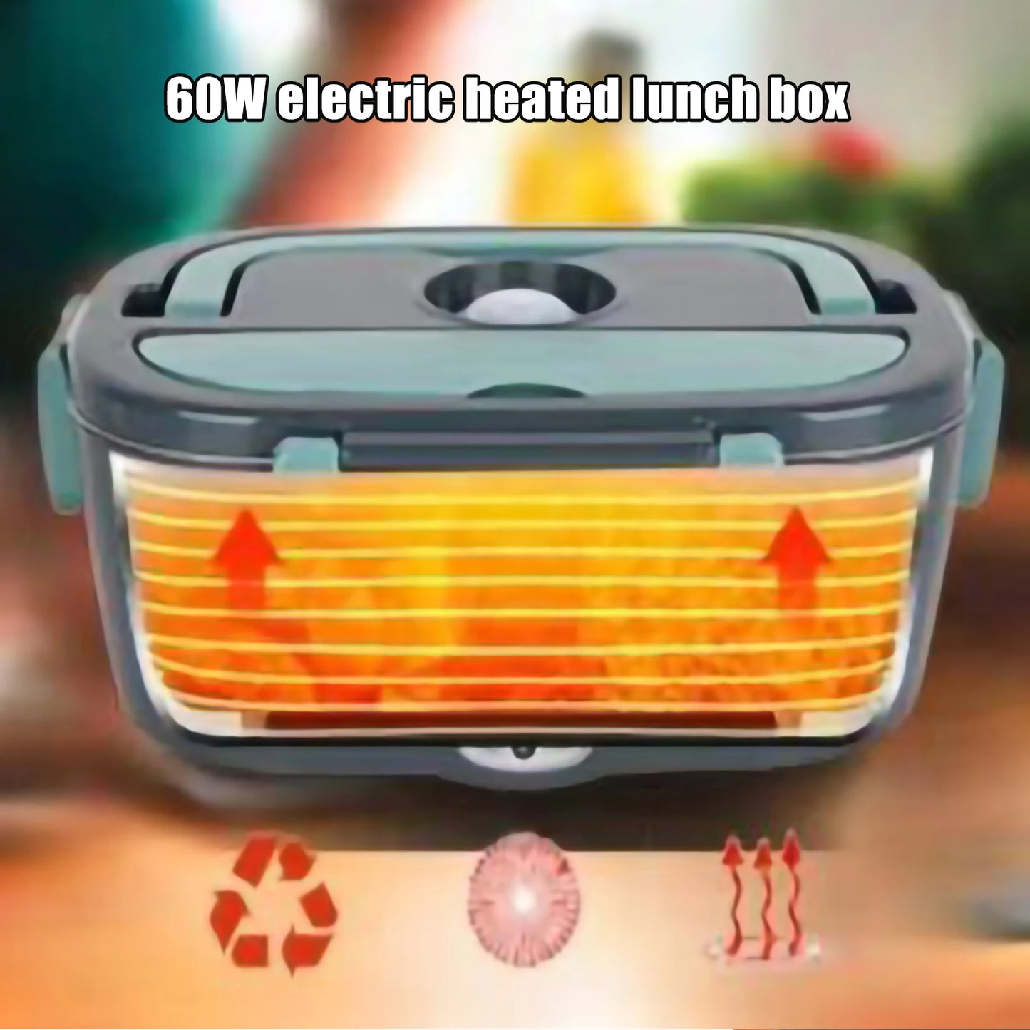 60W Portable Electric Lunch Box Food Warmer