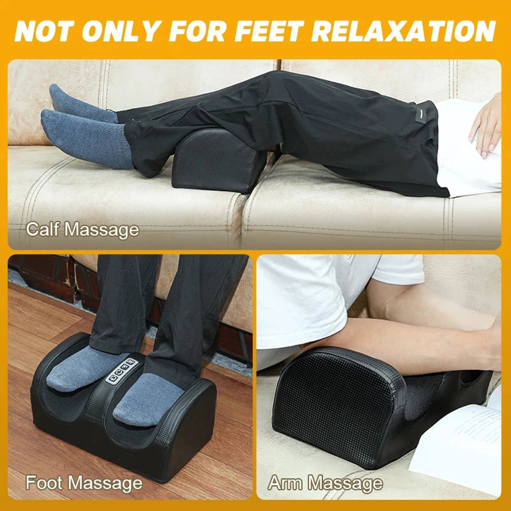 Electric Shiatsu Foot Massager: Deep Tissue Relaxation with Heated Rollers for Calf Pain Relief and Muscle Fatigue