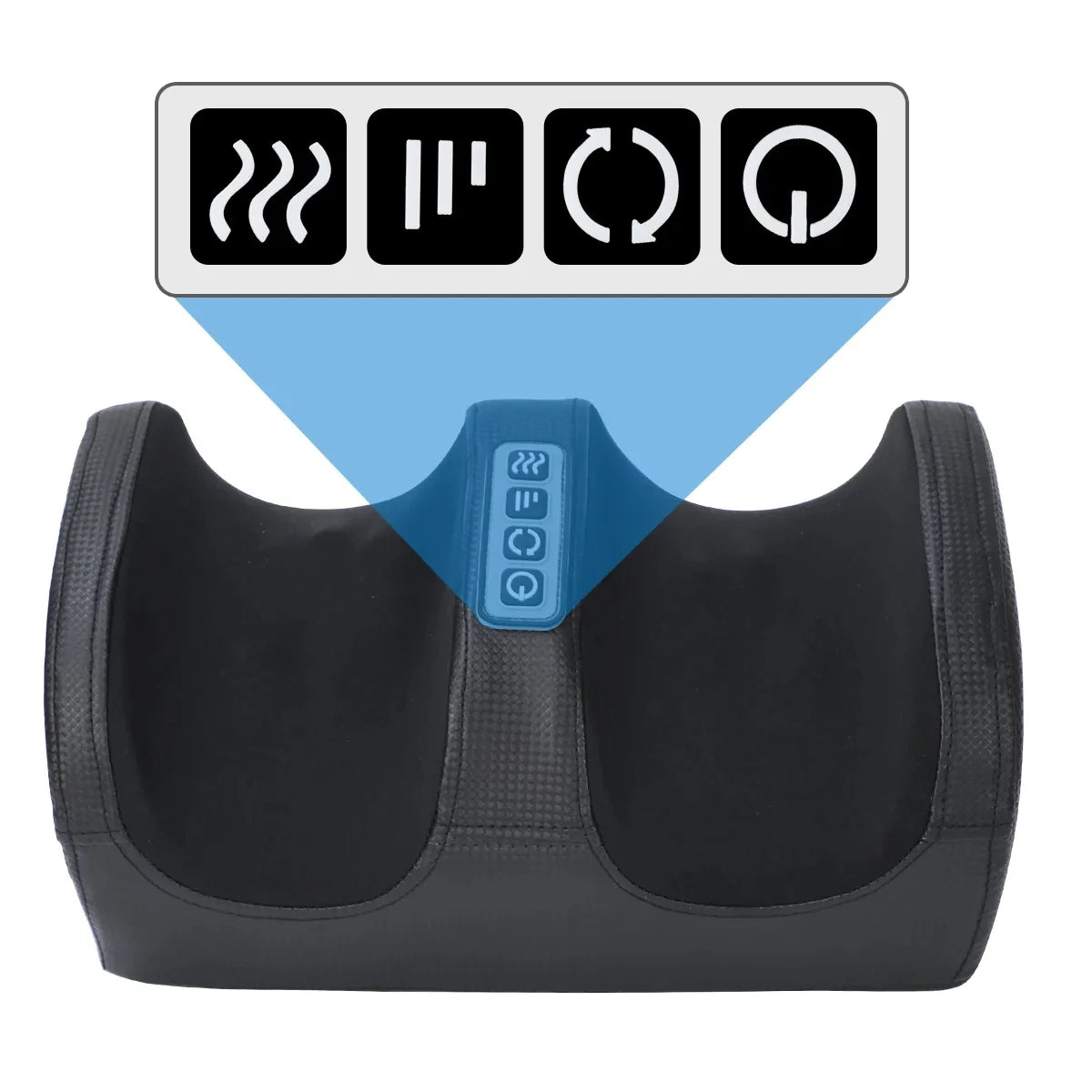 Electric Shiatsu Foot Massager: Deep Tissue Relaxation with Heated Rollers for Calf Pain Relief and Muscle Fatigue