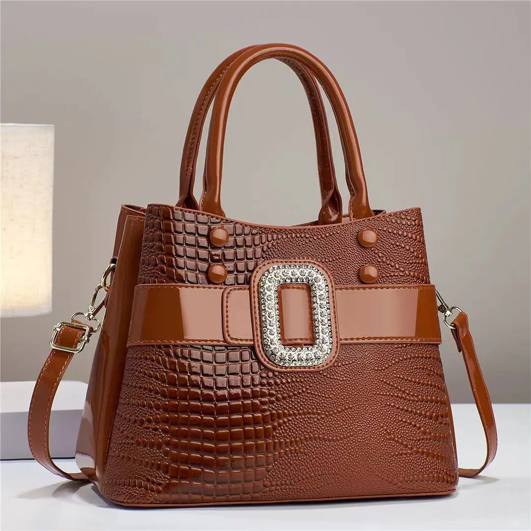 Luxury Crocodile Pattern Handbag