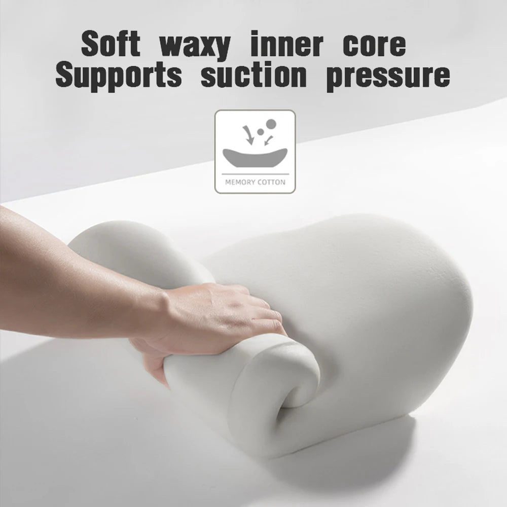 Memory Foam Car Neck & Lumbar Support Pillow - Breathable Headrest Cushion