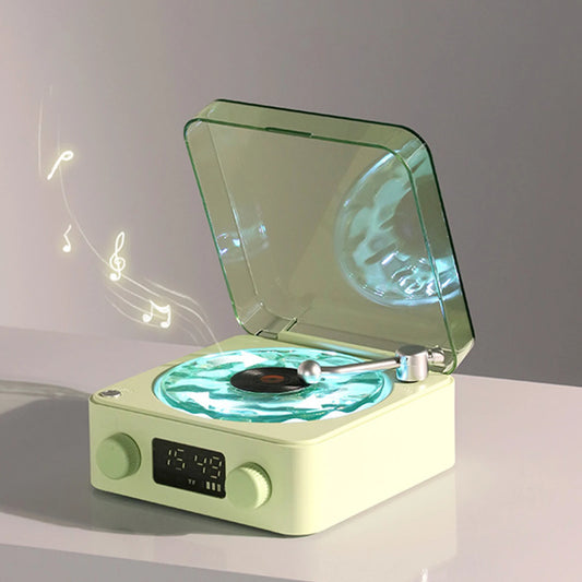 Waves Vinyl Player Bluetooth Speaker with RGB Lamp