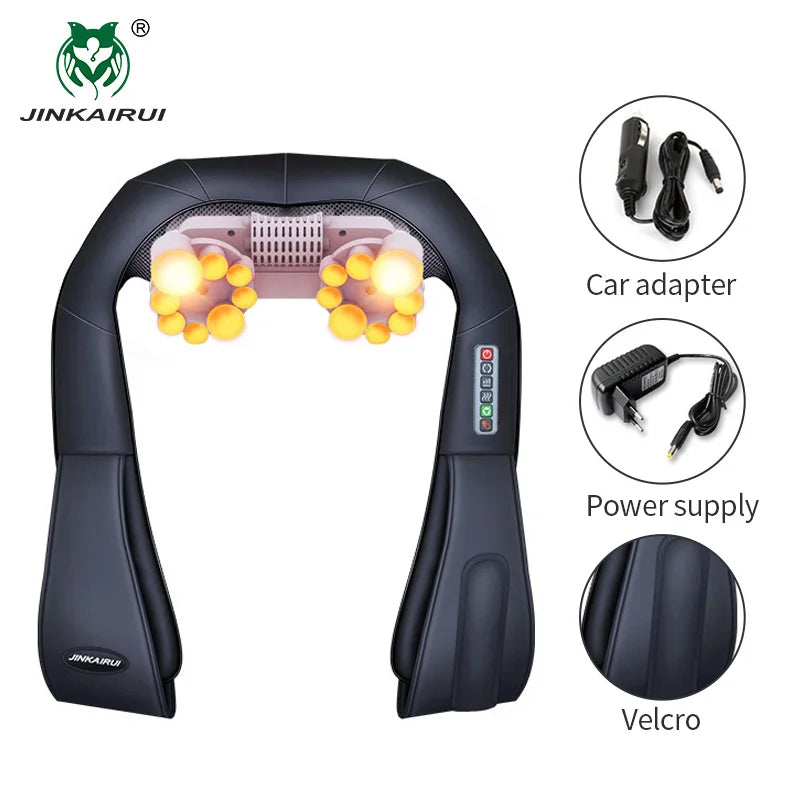 Shiatsu Heated Neck & Back Massager with Infrared